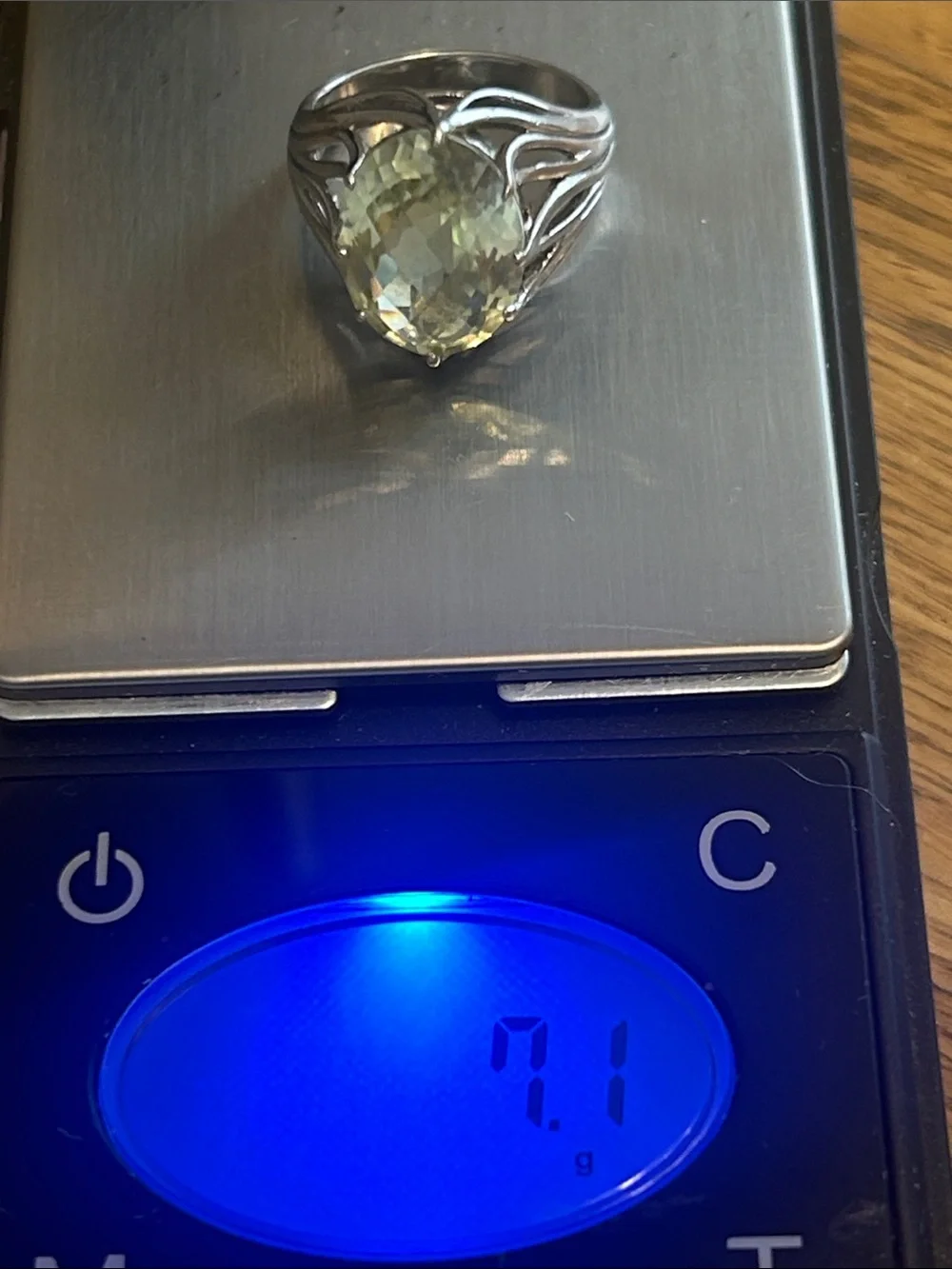 Sterling Silver Lemon Quartz Statement Ring